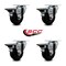 Service Caster 3.5'' Phenolic Wheel Swivel Top Plate Caster Set Posi Brake, 4PK SCC-20S3514-PHR-PLB-4 - alternate 3